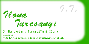 ilona turcsanyi business card